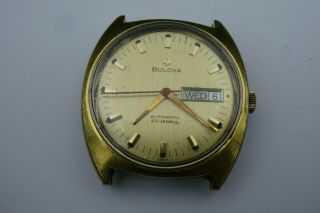 Vintage Bulova Automatic 23j Gents Gold Plated Swiss Made Watch - Spares/repairs