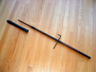 [sd - 017] Japanese Samurai Sword: Yari Spear With Pole And Saya