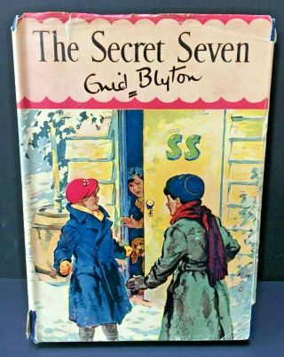 Vintage Hardback Enid Blyton The Secret Seven 1954 Dust Jacket Early Edition