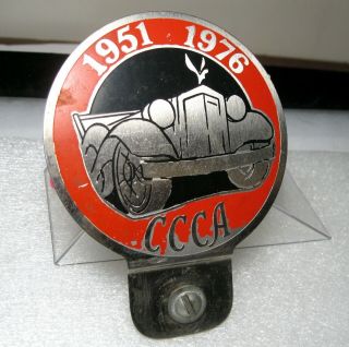 Vintage Ccca Classic Car Club Of America License Plate Topper 25th Anniversary