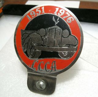 Vintage CCCA Classic Car Club of America License Plate Topper 25th Anniversary 2