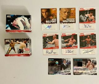 2009 Topps Ufc Round 1 Complete Base Card Set 1 - 99,  9 Mma Autograph Cards