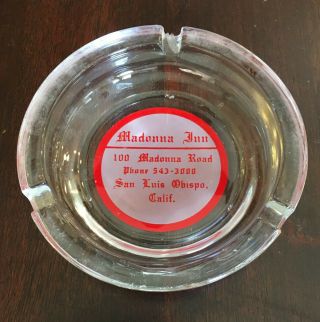 Vintage Madonna Inn San Luis Obispo Calif Glass Ashtray