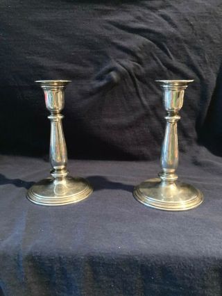 Tiffany & Co.  Sterling Silver Faneuil 4 Piece Candlesticks 7 X 4 Inchs