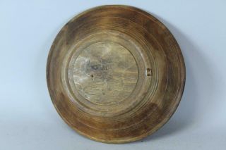 LATE PILGRIM PERIOD 17TH C AMERICAN TURNED & HEWN MAPLE BOWL IN SURFACE 2