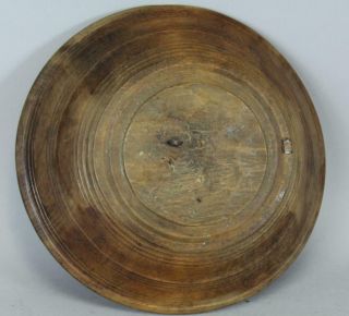 LATE PILGRIM PERIOD 17TH C AMERICAN TURNED & HEWN MAPLE BOWL IN SURFACE 3