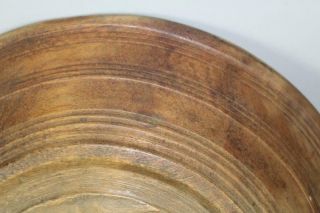 LATE PILGRIM PERIOD 17TH C AMERICAN TURNED & HEWN MAPLE BOWL IN SURFACE 4