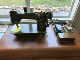 117L Bernina Zigzag Sewing Machine,  30s,  Rebuilt Motor,  All Accessories 2