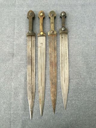 Antique Russian Caucasian 4 Dagger Kinjal Kindjal Sword Shamshir