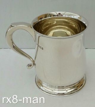 1929 Stunning Solid Sterling Silver Pint Mug Tankard Unpersonalised 384g/12.  34oz
