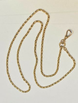 Antique Victorian 9ct Gold Chain & Dog Clip 16.  2 Grams