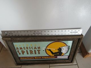 VTG American Spirit Cigarettes ' advertising - framed metal sign 2
