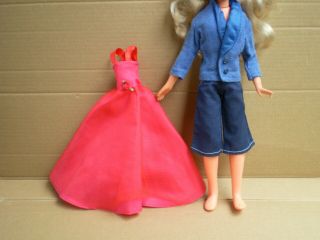 Vintage Corinne Italocremona Doll Clothes Outfit Blue Suit & Red Gown Dress