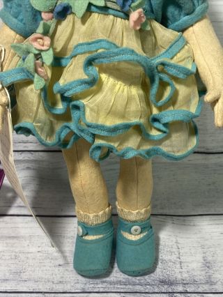 Lovely Well Loved Antique Lenci Girl Doll Series 111 1930’s Felt Swivel Head 5