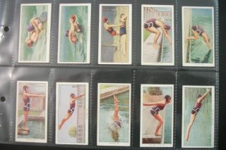 Cigarette Tobacco Cards Ogdens Swimming Diving Life Saving 1931 49/50 3