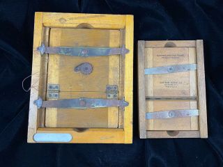 2 Vintage Antique Wooden Photo Printing Tray Frame Eastman Kodak & Anthony & Co.