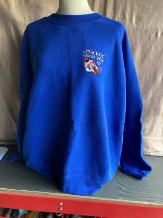 Vintage Embroidered Manx Grand Prix 97 Large In Blue