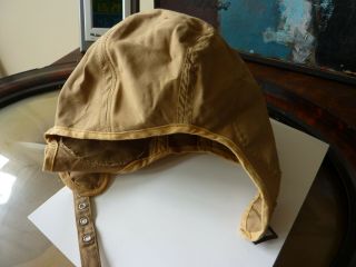 Navy - Usn - Naval Deck Hat With Strap - Vintage Wwii Sz S - M (7)