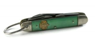 Vintage Kutmaster Girl Scout Folding Pocket Knife Utica Ny Green - Camping -