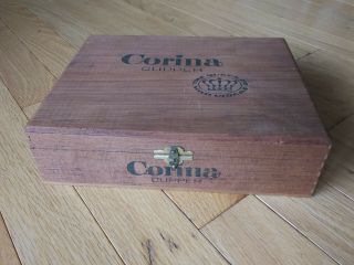 Vintage Wooden Cigar Box Corina Clipper The Queen Of Mild Cigars
