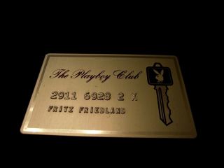 Vintage Playboy Club Membership Metal Key Card