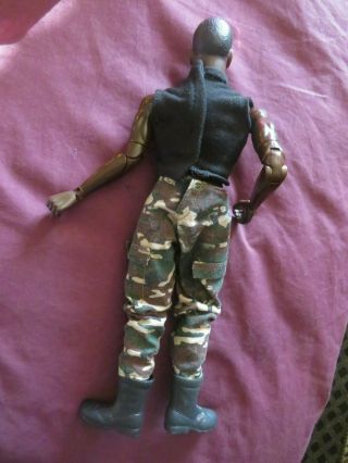 Vintage 1990 ' s ES Toys GI JOE Black African American Clone W/Clothes Boots NR 3