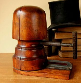 Antique Adjustable Wood Hat Stretcher.  Milliner 