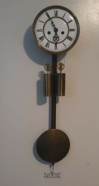 Antique Gustav Becker Vienna Regulator Clock Movement Set Complete