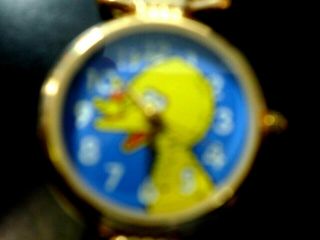 Big Bird Watch Sesame Street Analog Wrist Fantasma Leather Band