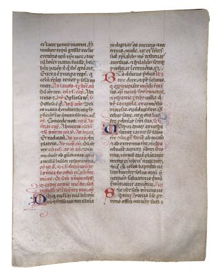 Medieval Illuminated Manuscript Leaf On Vellum,  15th Century,  C.  1400 - 1499