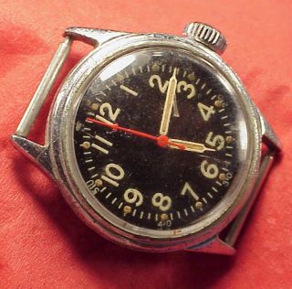 Elgin Wrist Watch Ww - 2 Hacking Military Type A - 11 Model 539 Military Repairs Ned