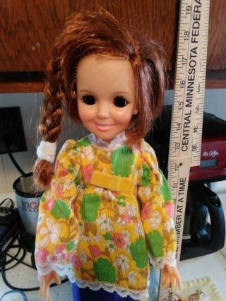 vintage 1971 Ideal CRISSY DOLL with Growing Hair,  5 1970s outfits 18 