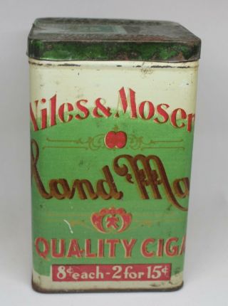 Vintage Niles & Moser Cigar Co.  Quality Cigars Tobacco Tin