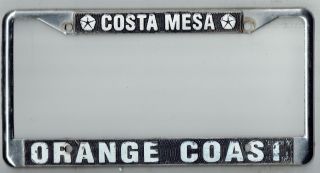 Costa Mesa California Orange Coast Dodge Jeep Vintage Dealer License Plate Frame