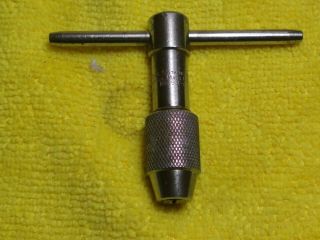 Vintage L.  S.  Starrett No 93a T - Handle Tap Wrench 93a Square 1/16 " - 3/32 "