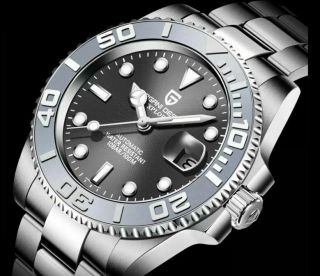 Pagani Design Men Automatic Watch Sapphire Luxury Mechanical Wristwatch Stainles