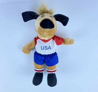 Vtg 1994 World Cup Usa Soccer Football Mascot Dog Striker 13 " Inch Plush Toy