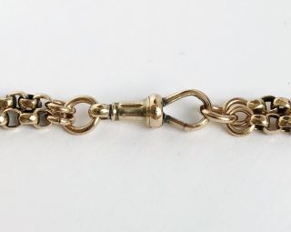 Fine Ladies Antique Edwardian 9ct Gold Belcher Bracelet - Amethyst Fob 7.  7 grams 3