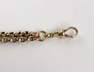 Fine Ladies Antique Edwardian 9ct Gold Belcher Bracelet - Amethyst Fob 7.  7 grams 4