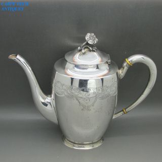 Swedish Stunning Heavy Solid Silver Coffee Pot 544g K.  Anderson,  Stockholm 1934