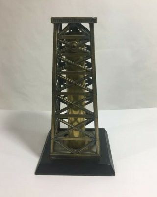 Vintage Shields Oil Derrick Table Lighter - 5.  75 " High