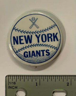 Vintage 1950s York Giants Baseball Pinback / Button