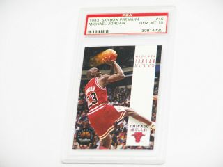 1993 Skybox Premium Michael Jordan Psa 10 Gem Hof Chicago Bulls 45