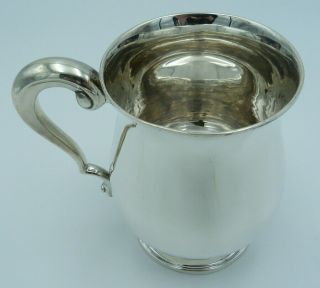 Georgian Style Solid Silver Pint Mug (Cup,  Tankard) - 374g - Big Fat Shape 2
