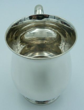 Georgian Style Solid Silver Pint Mug (Cup,  Tankard) - 374g - Big Fat Shape 3