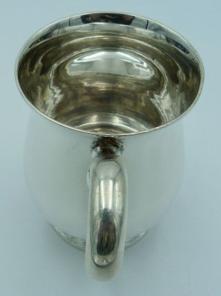 Georgian Style Solid Silver Pint Mug (Cup,  Tankard) - 374g - Big Fat Shape 5