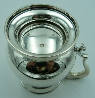 Georgian Style Solid Silver Pint Mug (Cup,  Tankard) - 374g - Big Fat Shape 6