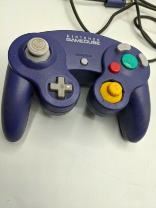 Nintendo Gamecube Indigo Purple Controller Oem Dol - 003 Vtg Rare