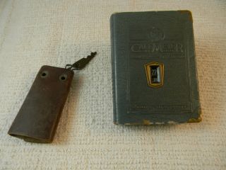 Calemeter Vintage Green Metal Coin Bank With Key,  Zell Products Co Ny 1930 