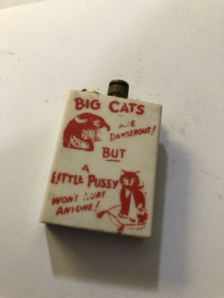 Small Novelty Vintage Striker Lighter Big Cats